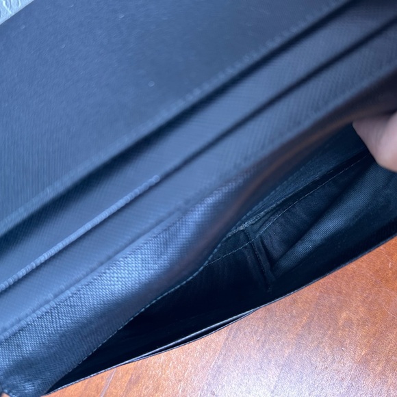 Prada, black nylon and leather, long wallet - Picture 7 of 10